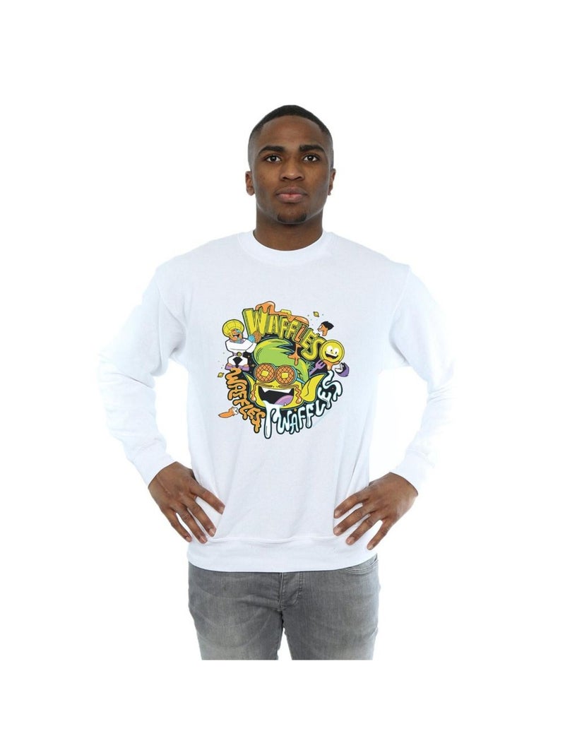 DC Comics - Sweat TEEN TITANS GO WAFFLE MANIA Blanc - Kiabi