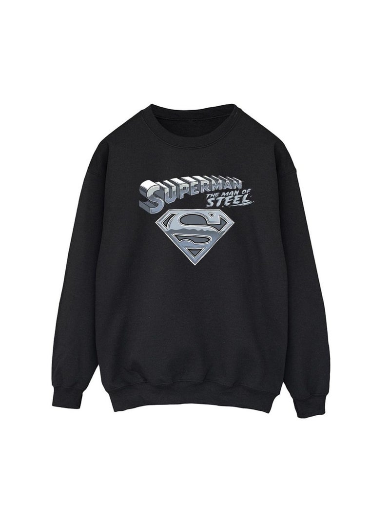 DC Comics - Sweat THE MAN OF STEEL Noir - Kiabi