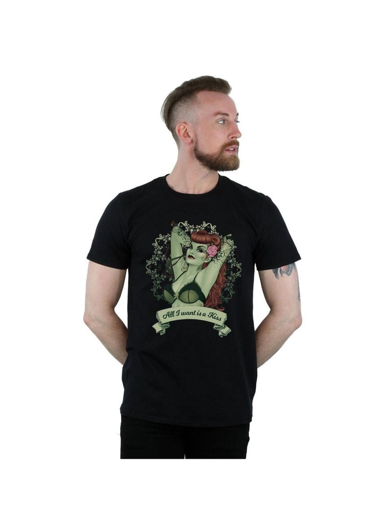 DC Comics - T-shirt ALL WANT IS A KISS Noir - Kiabi