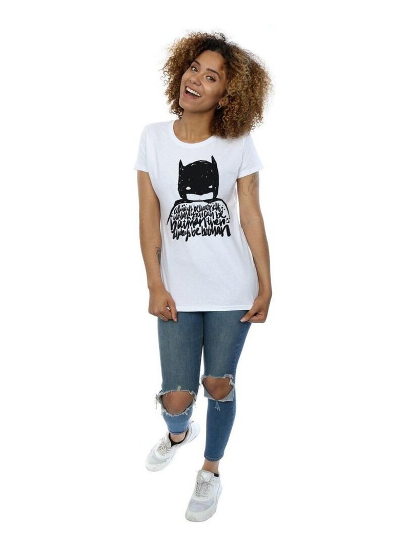 DC Comics - T-shirt ALWAYS BE YOURSELF Blanc - Kiabi