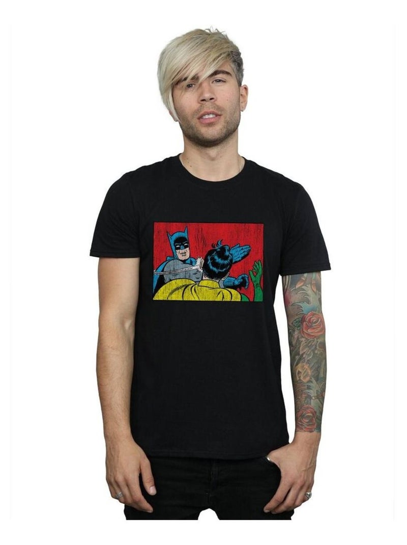 DC Comics - T-shirt BATMAN ROBIN SLAP Noir - Kiabi