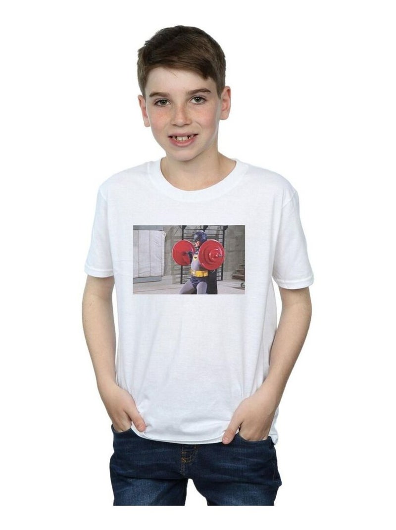 DC Comics - T-shirt BATMAN TV SERIES BAT GAINS Blanc - Kiabi