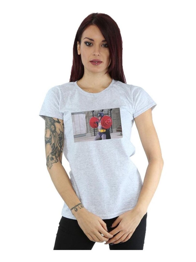DC Comics - T-shirt BATMAN TV SERIES BAT GAINS Gris chiné - Kiabi
