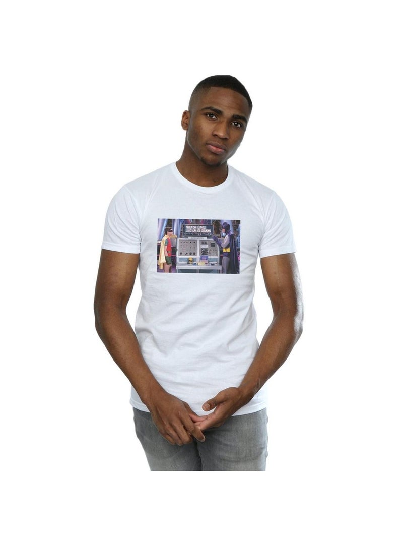 DC Comics - T-shirt BATMAN TV SERIES BATCOMPUTER Blanc - Kiabi