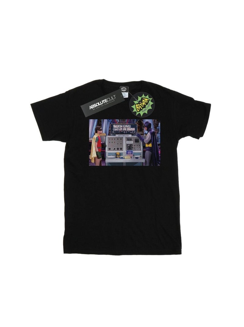 DC Comics - T-shirt BATMAN TV SERIES BATCOMPUTER Noir - Kiabi