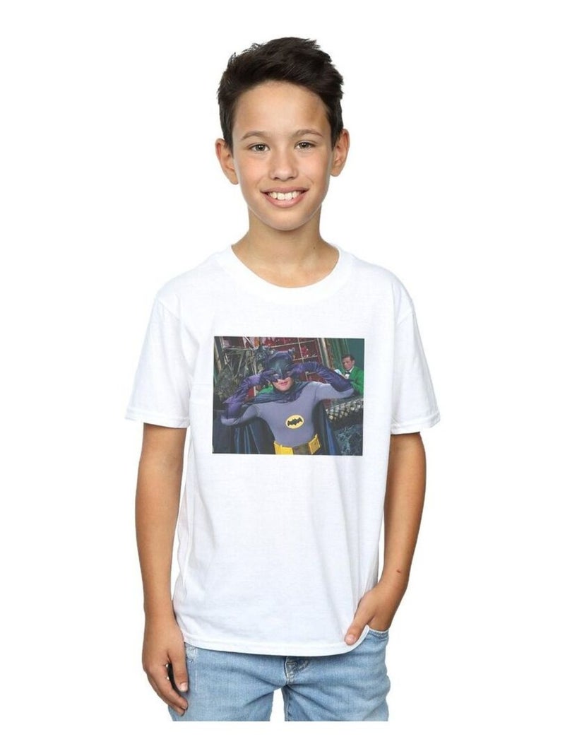 DC Comics - T-shirt BATMAN TV SERIES BATDANCE Blanc - Kiabi