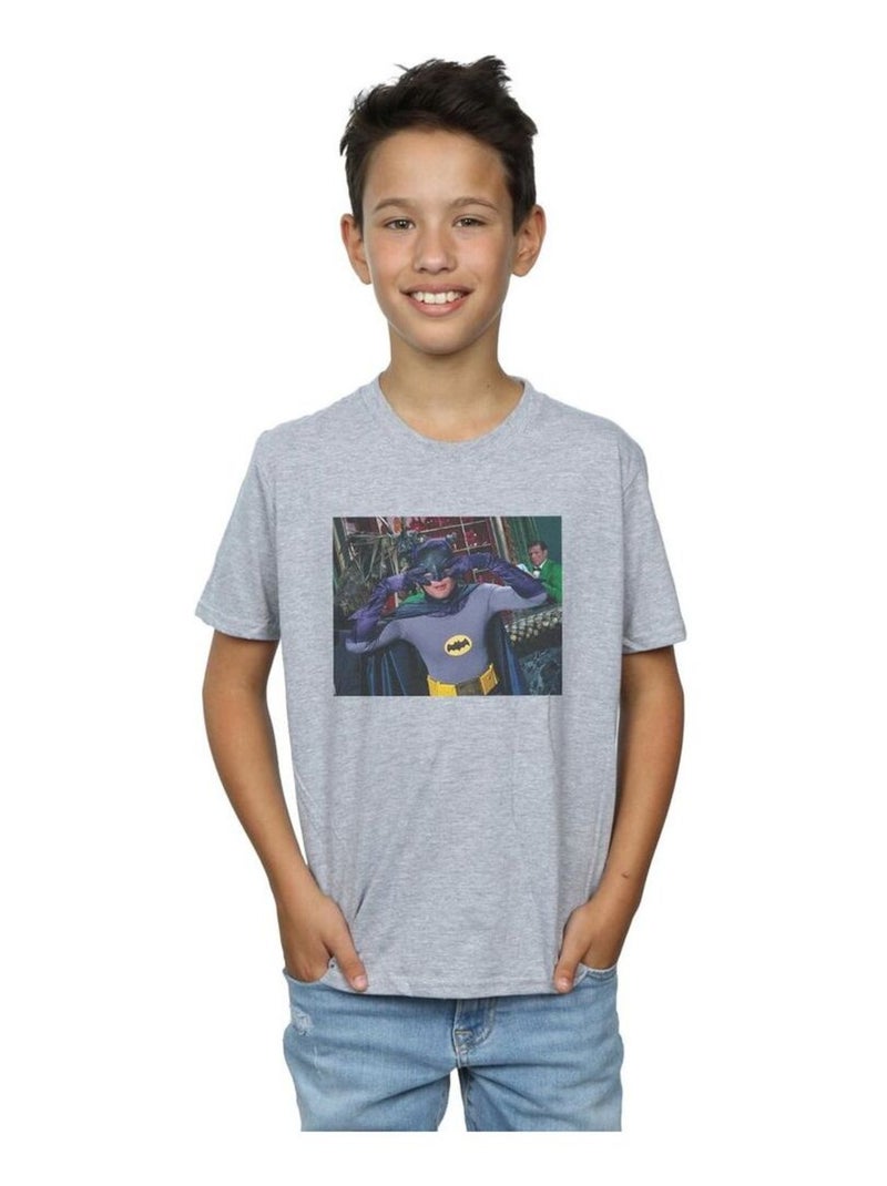 DC Comics - T-shirt BATMAN TV SERIES BATDANCE Gris chiné - Kiabi