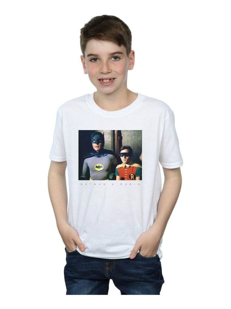 DC Comics - T-shirt BATMAN TV SERIES DYNAMIC DUO Blanc - Kiabi