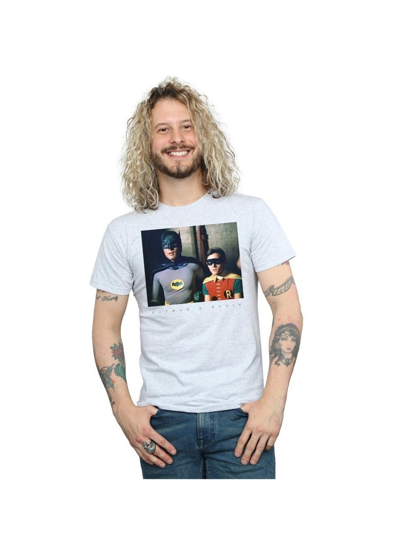 DC Comics - T-shirt BATMAN TV SERIES DYNAMIC DUO Gris chiné - Kiabi