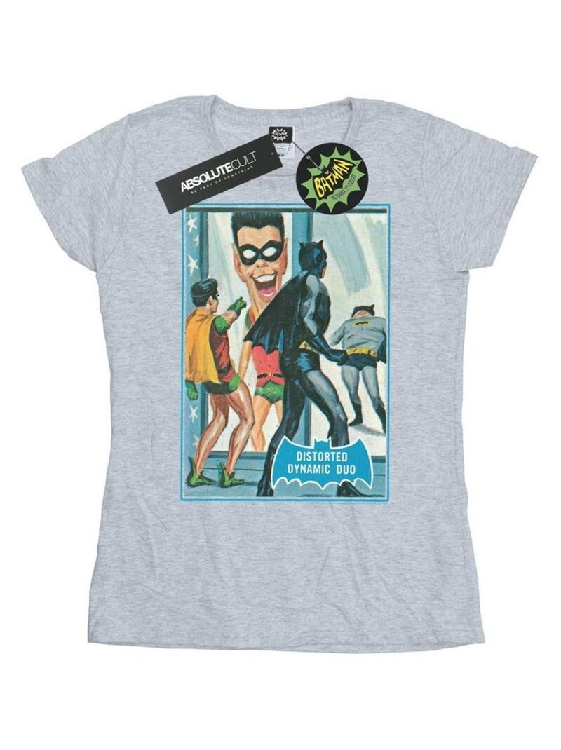 DC Comics - T-shirt BATMAN TV SERIES DYNAMIC DUO Gris chiné - Kiabi