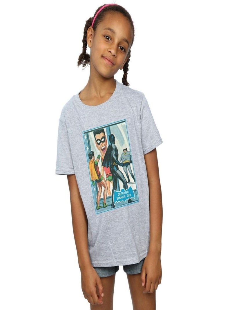 DC Comics - T-shirt BATMAN TV SERIES DYNAMIC DUO Gris chiné - Kiabi