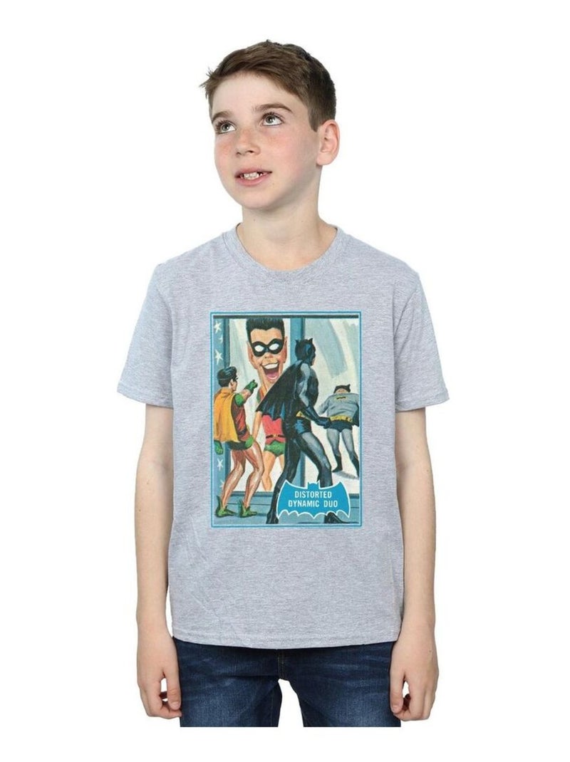 DC Comics - T-shirt BATMAN TV SERIES DYNAMIC DUO Gris chiné - Kiabi
