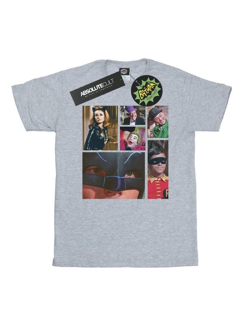 DC Comics - T-shirt BATMAN TV SERIES Gris chiné - Kiabi