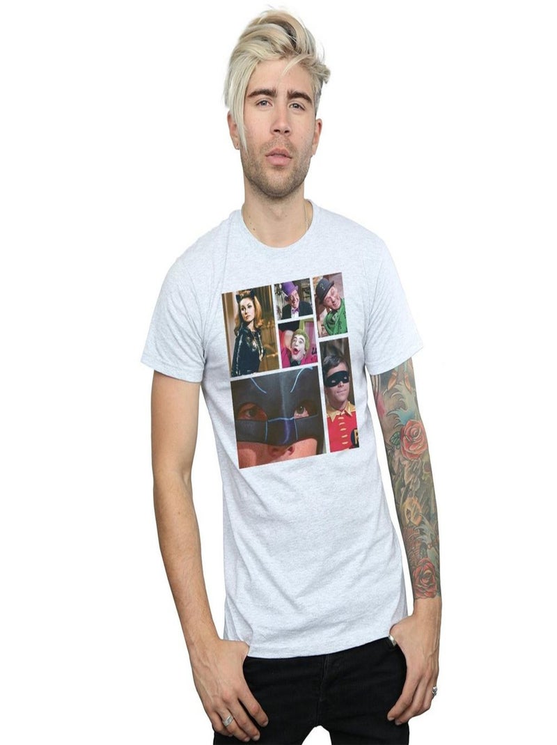 DC Comics - T-shirt BATMAN TV SERIES Gris chiné - Kiabi