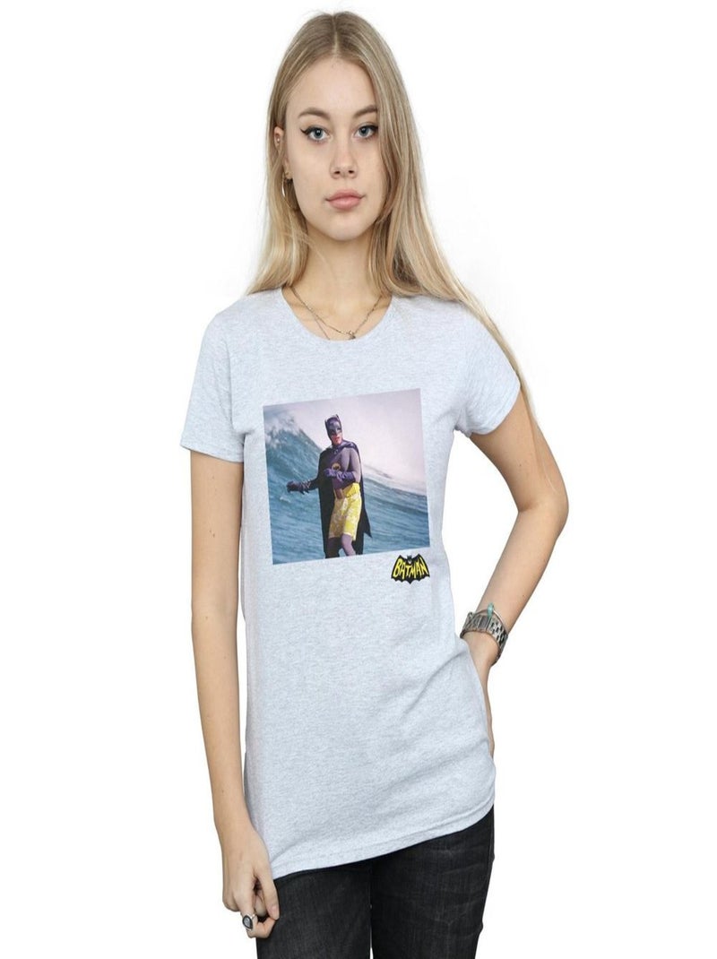 DC Comics - T-shirt BATMAN TV SERIES Gris chiné - Kiabi