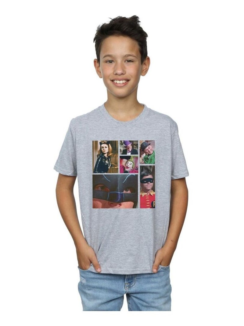 DC Comics - T-shirt BATMAN TV SERIES Gris chiné - Kiabi