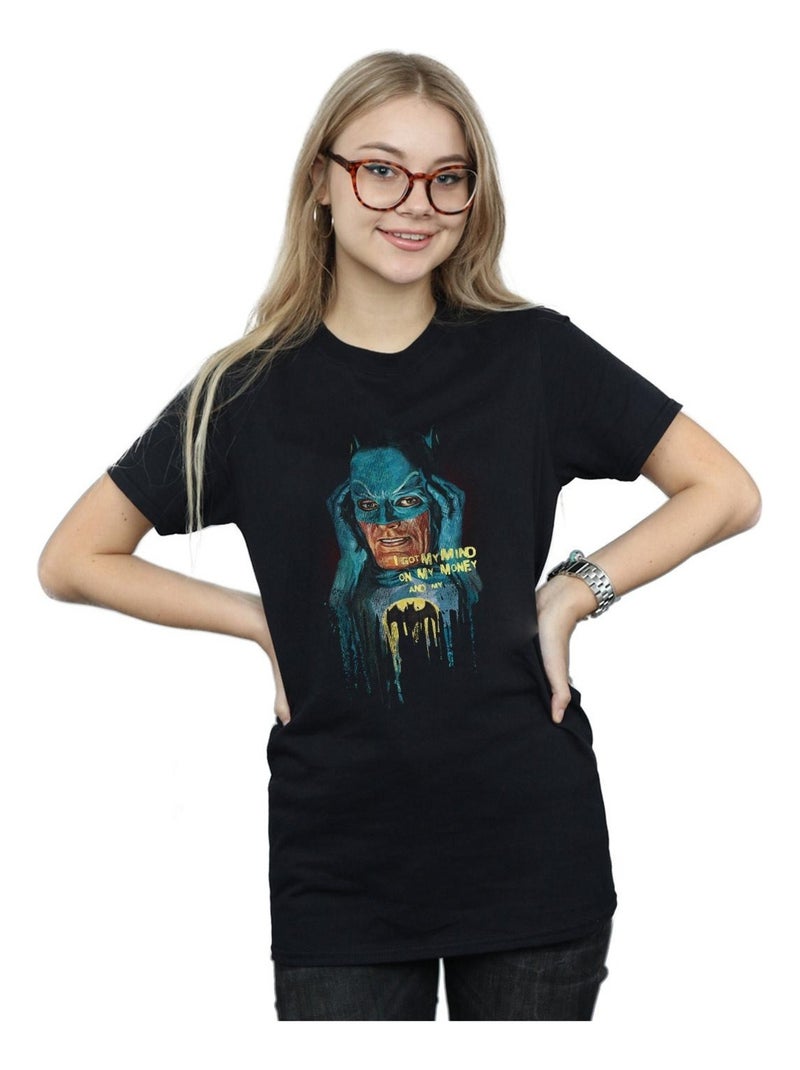 DC Comics - T-shirt BATMAN TV SERIES MIND ON MY MONEY Noir - Kiabi
