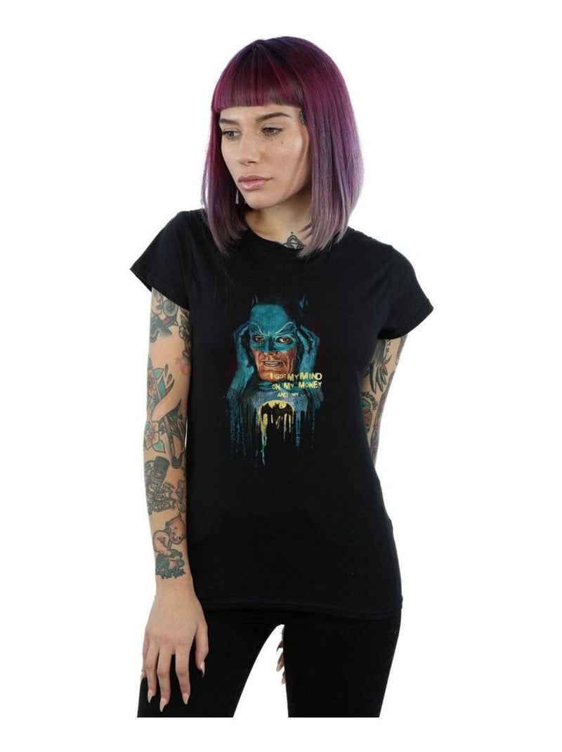 DC Comics - T-shirt BATMAN TV SERIES MIND ON MY MONEY Noir - Kiabi