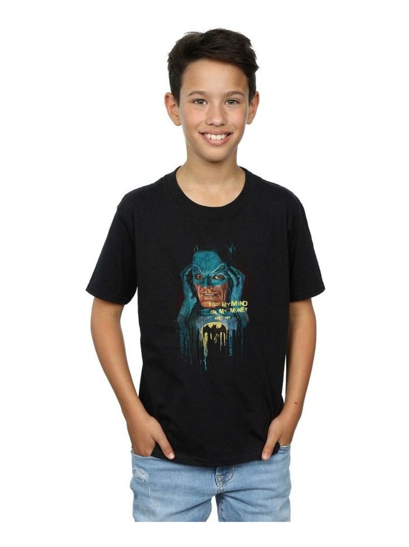 DC Comics - T-shirt BATMAN TV SERIES MIND ON MY MONEY Noir - Kiabi