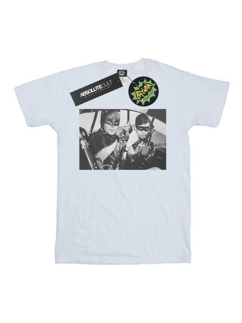 DC Comics - T-shirt BATMAN TV SERIES READY FOR ACTION Blanc - Kiabi