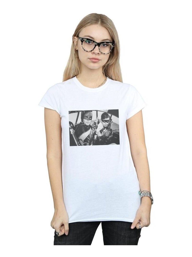 DC Comics - T-shirt BATMAN TV SERIES READY FOR ACTION Blanc - Kiabi