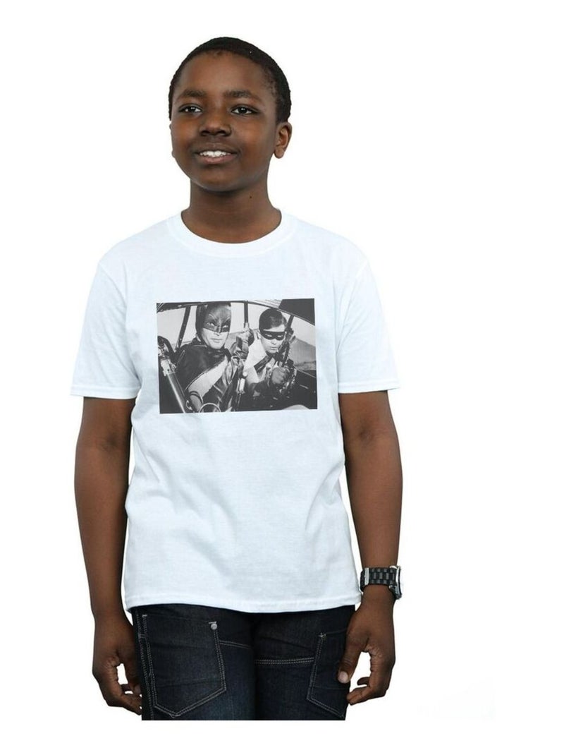 DC Comics - T-shirt BATMAN TV SERIES READY FOR ACTION Blanc - Kiabi