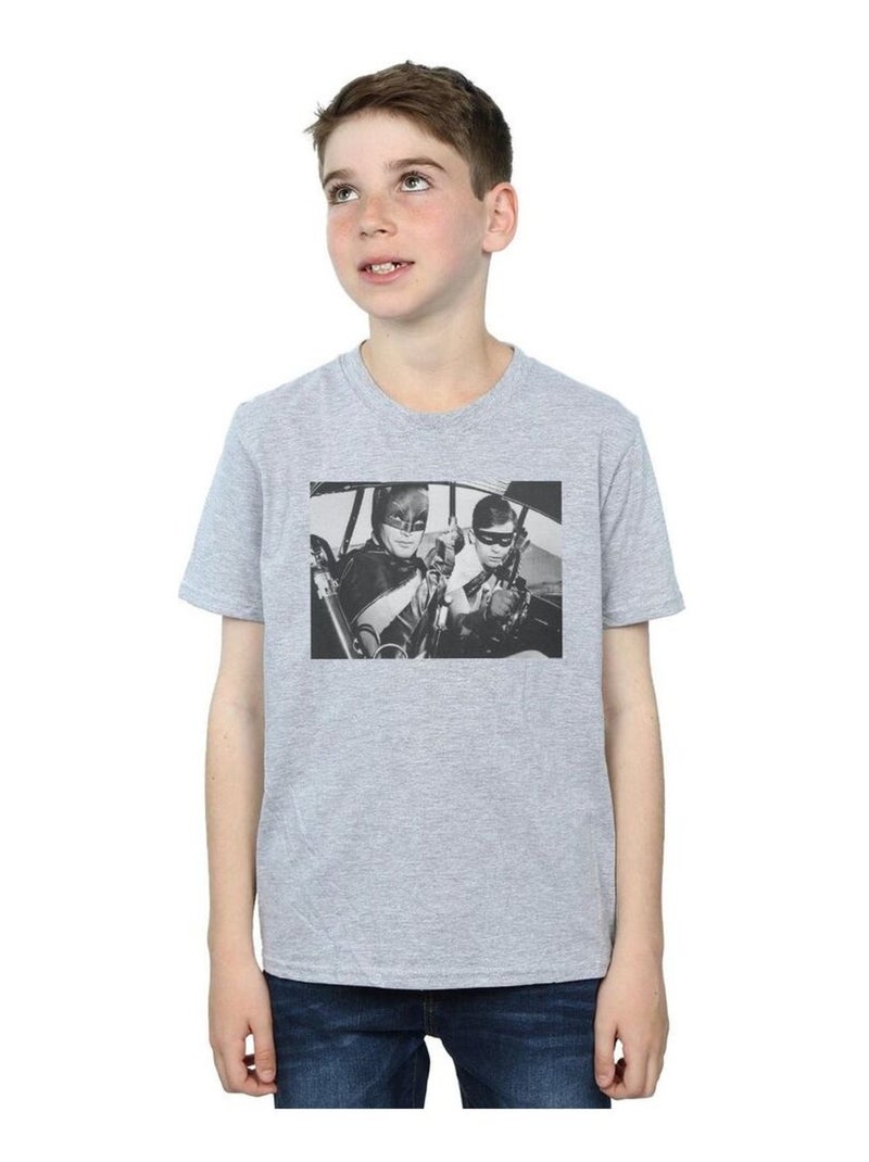 DC Comics - T-shirt BATMAN TV SERIES READY FOR ACTION Gris chiné - Kiabi