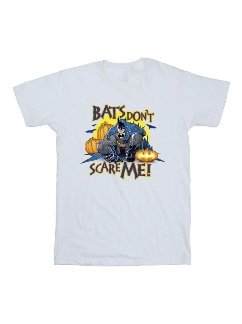 DC Comics - T-shirt BATS DON'T SCARE ME Blanc - Kiabi