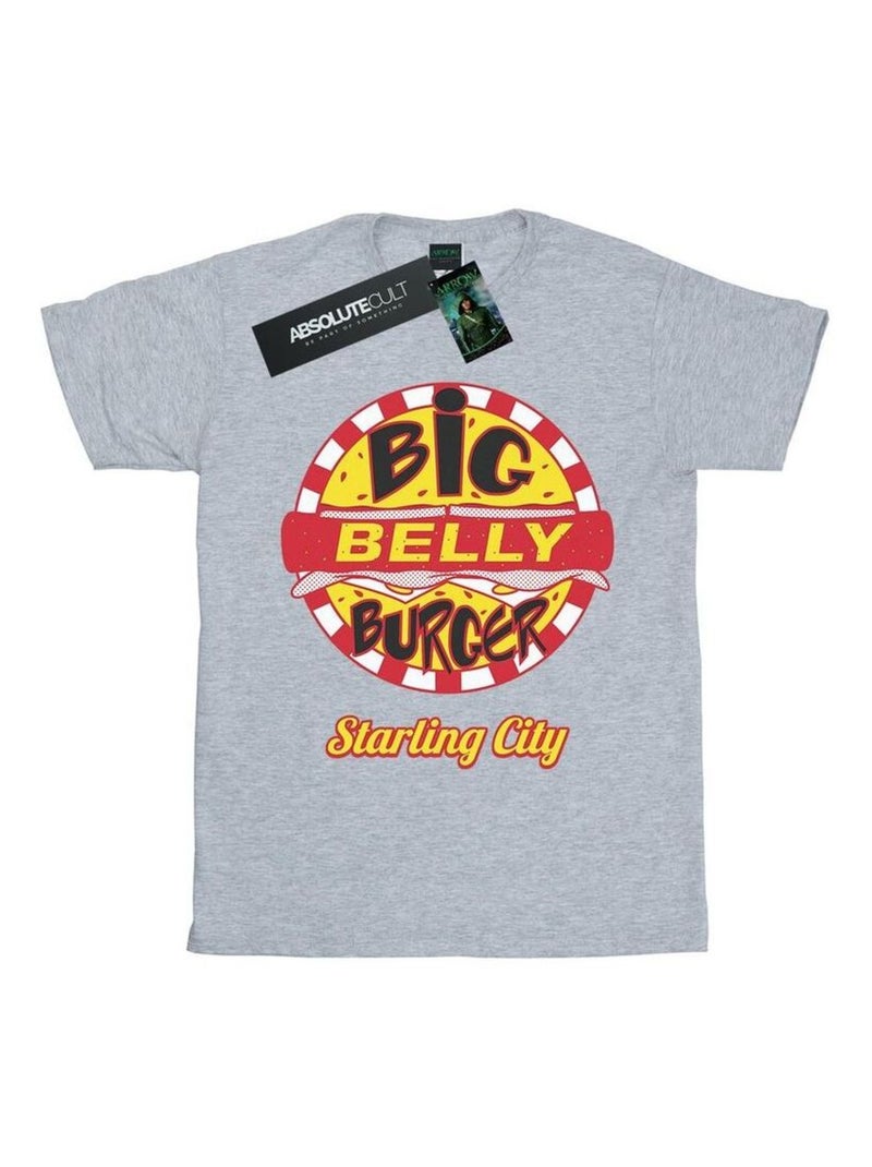 DC Comics - T-shirt BELLY BURGER Gris chiné - Kiabi