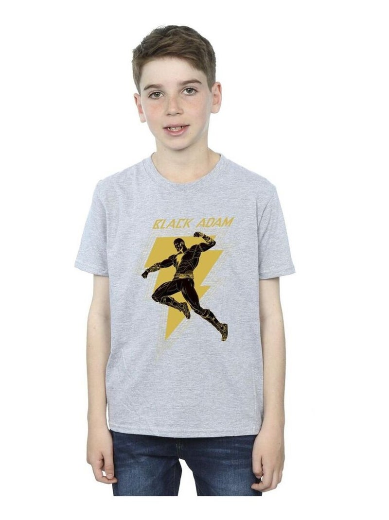 DC Comics - T-shirt BLACK ADAM Gris chiné - Kiabi