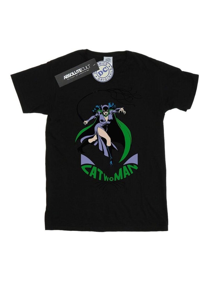 DC Comics - T-shirt CATWOMAN WHIP Noir - Kiabi
