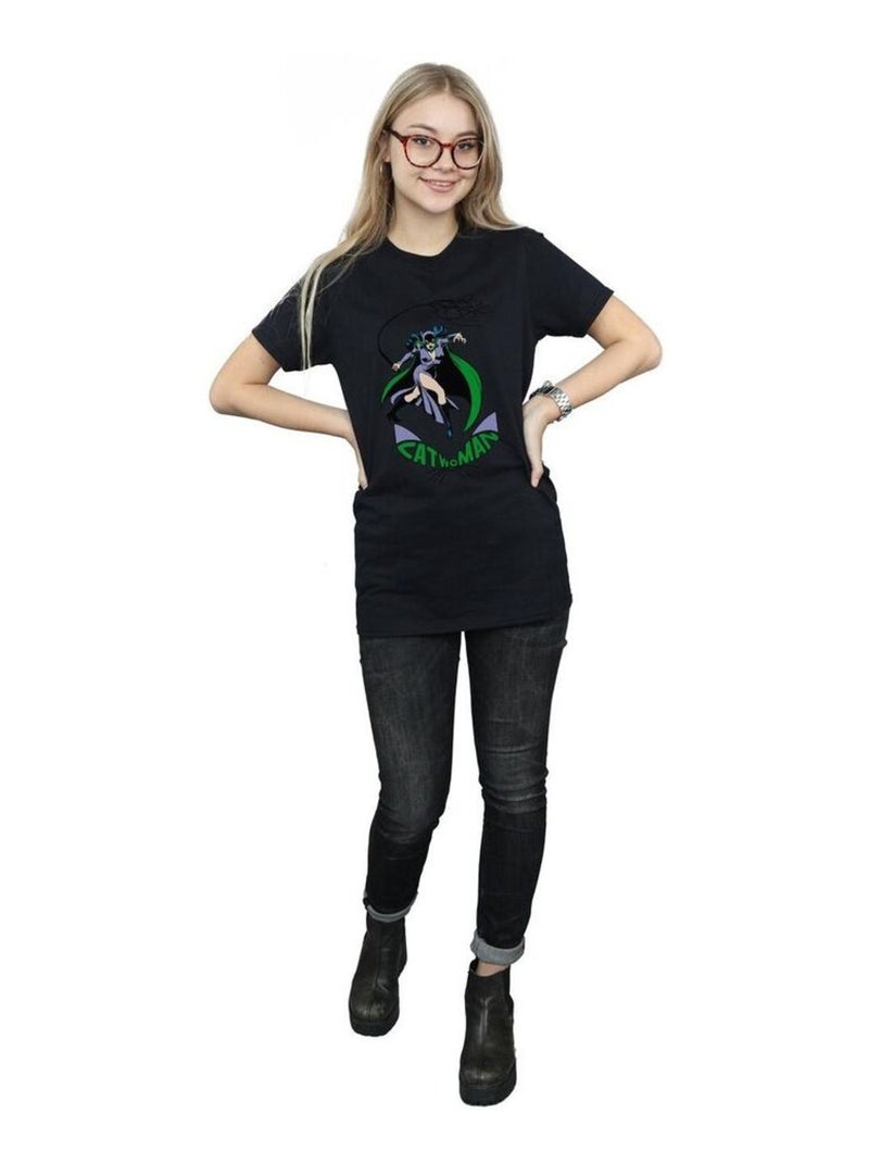 DC Comics - T-shirt CATWOMAN WHIP Noir - Kiabi