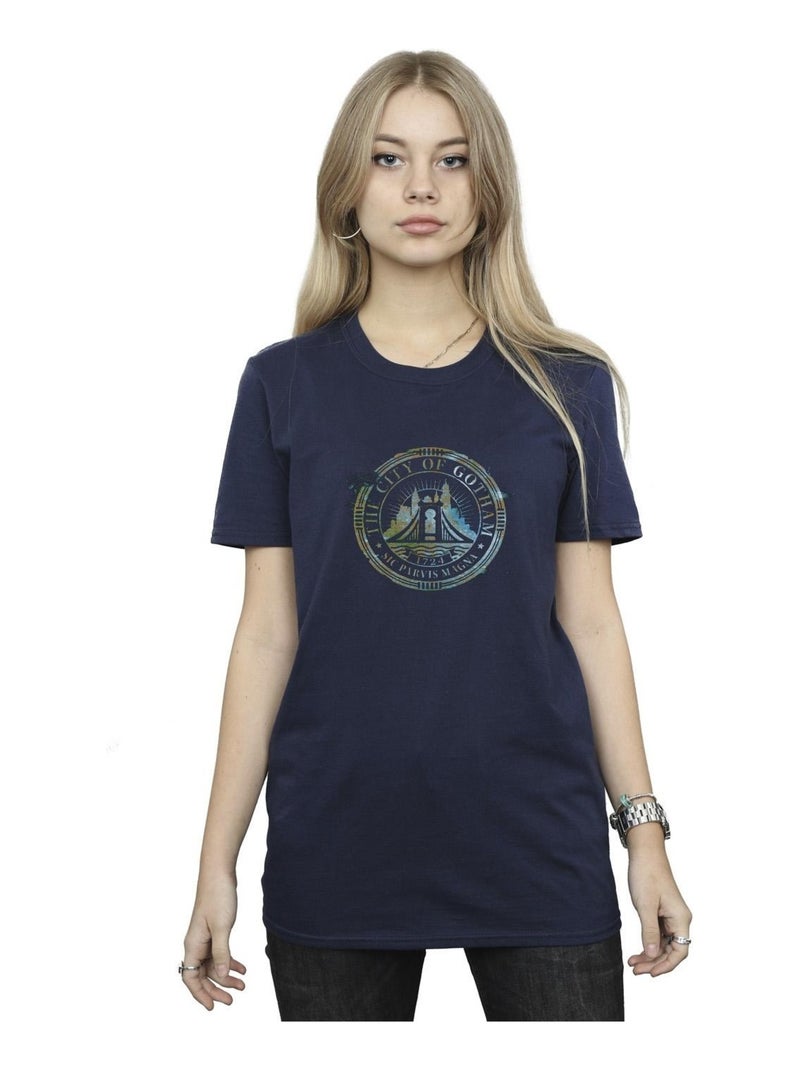DC Comics - T-shirt CITY OF GOTHAM MAGNA Bleu marine - Kiabi