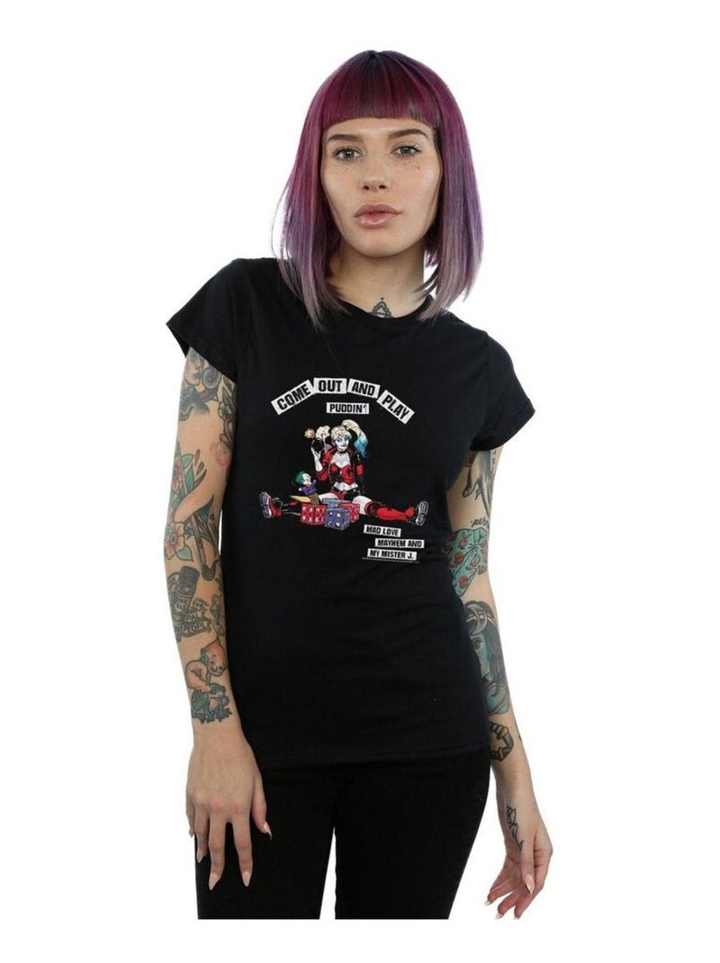 DC Comics - T-shirt COME OUT AND PLAY Noir - Kiabi