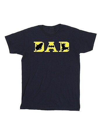 DC Comics - T-shirt DAD WITH BAT ICONS