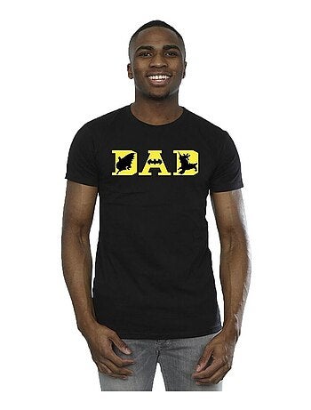 DC Comics - T-shirt DAD WITH BAT ICONS