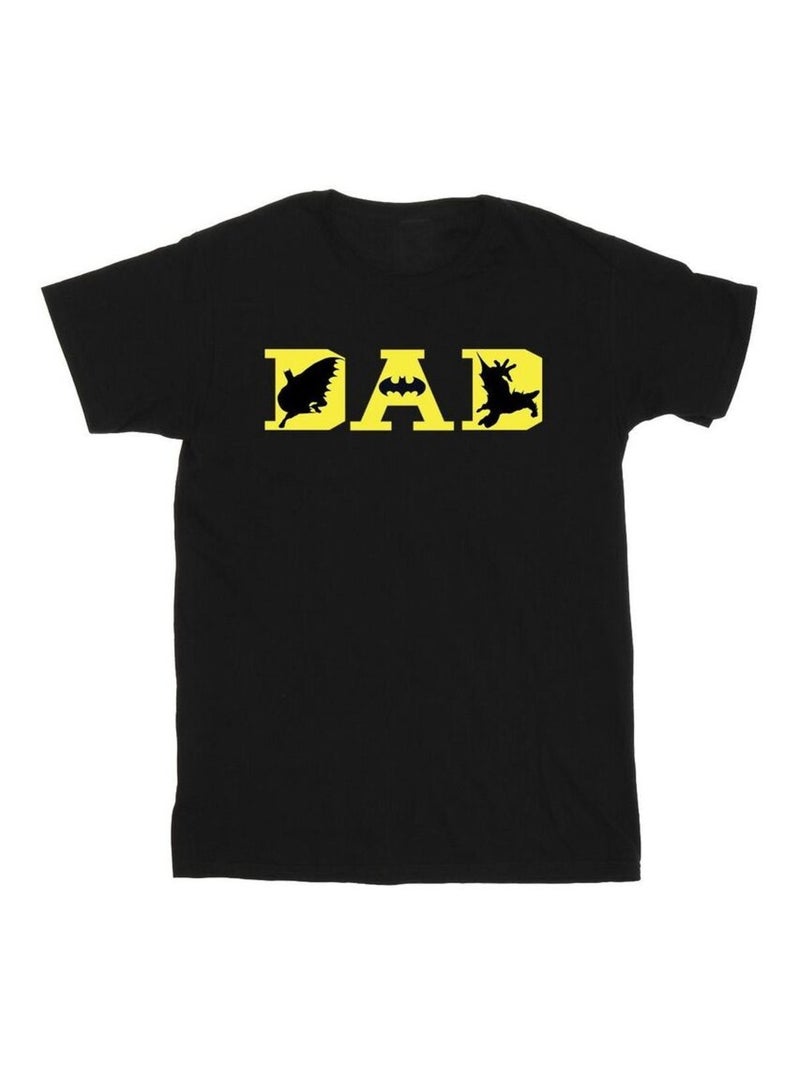 DC Comics - T-shirt DAD WITH BAT ICONS Noir - Kiabi