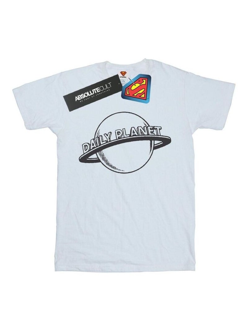 DC Comics - T-shirt DAILY PLANET Blanc - Kiabi