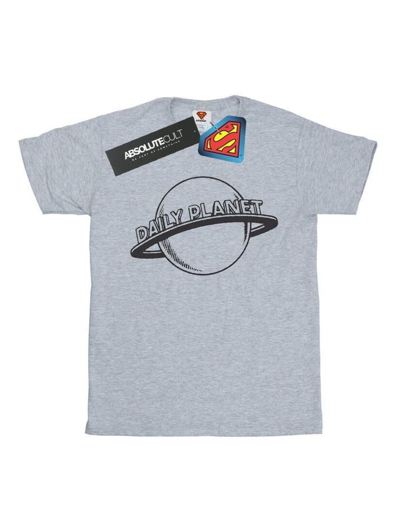DC Comics - T-shirt DAILY PLANET Gris chiné - Kiabi