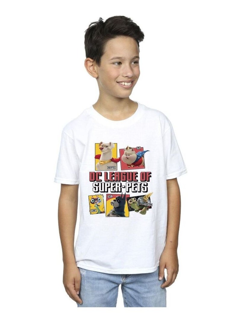 DC Comics - T-shirt DC LEAGUE OF SUPER-PETS Blanc - Kiabi