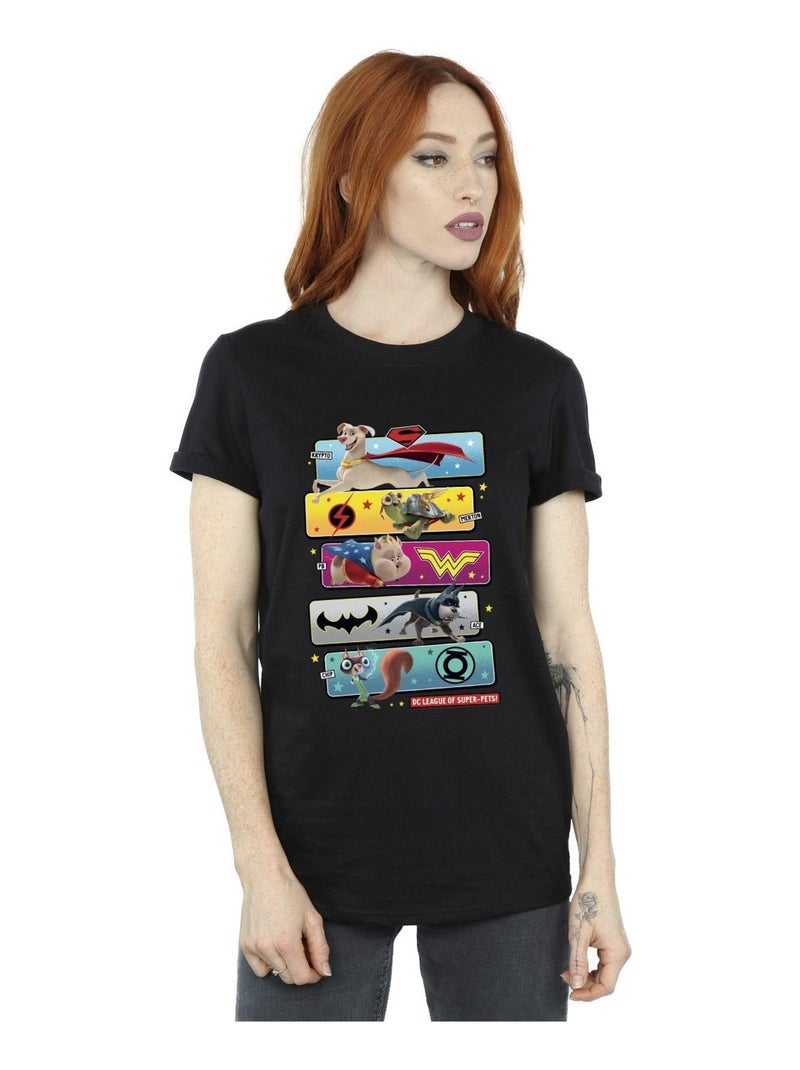 DC Comics - T-shirt DC LEAGUE OF SUPER-PETS Noir - Kiabi