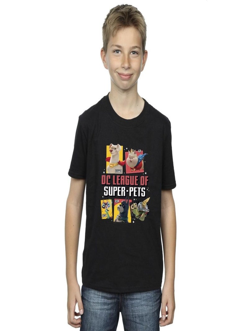 DC Comics - T-shirt DC LEAGUE OF SUPER-PETS Noir - Kiabi