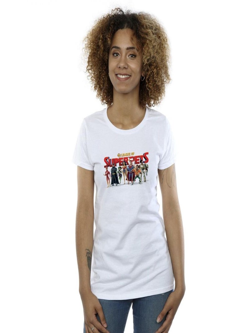 DC Comics - T-shirt DCS DC LEAGUE OF SUPER-PETS Blanc - Kiabi