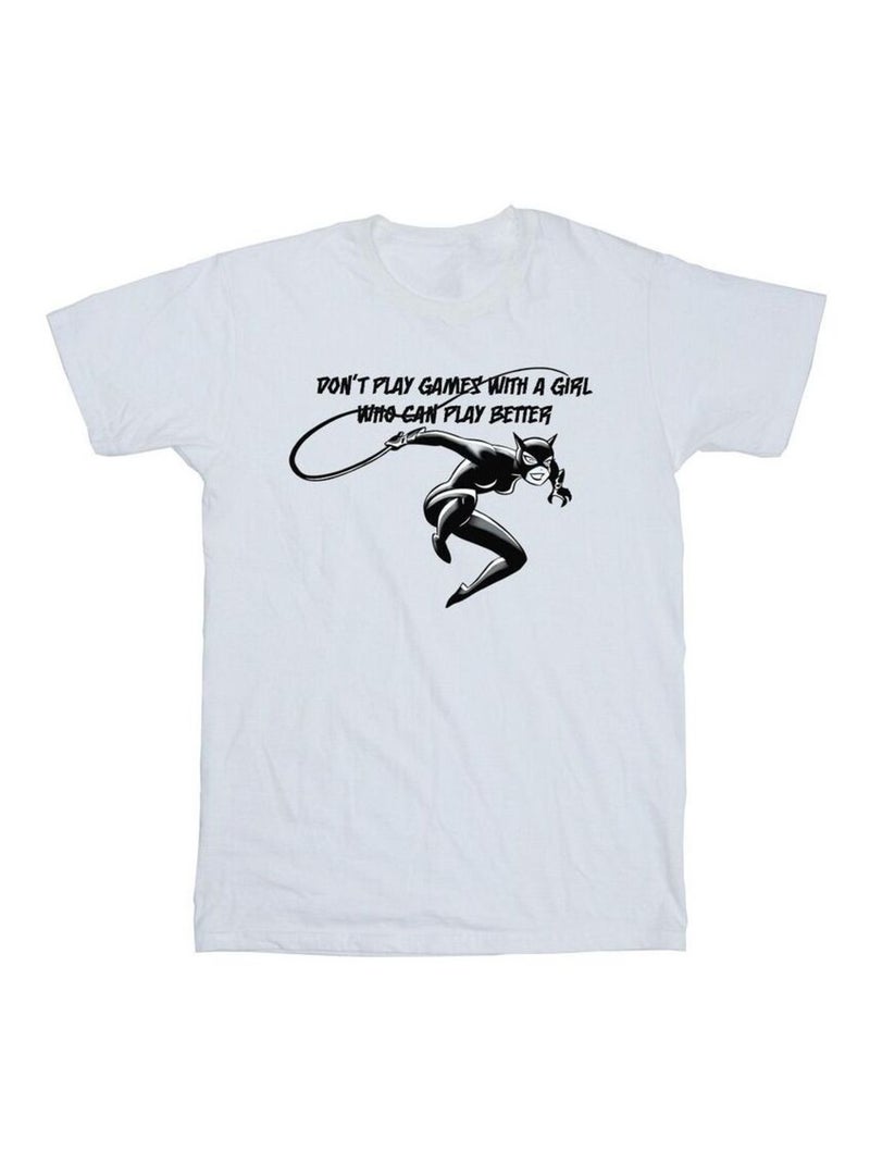 DC Comics - T-shirt DON'T PLAY GAMES Blanc - Kiabi