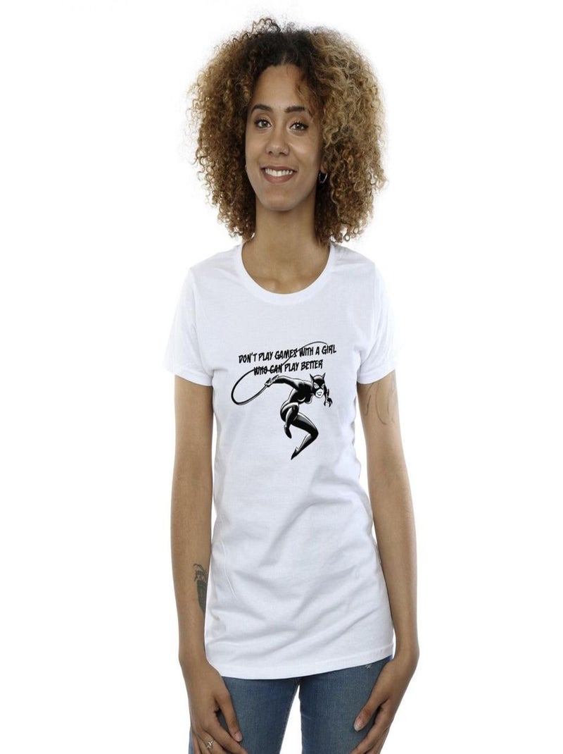 DC Comics - T-shirt DON'T PLAY GAMES Blanc - Kiabi