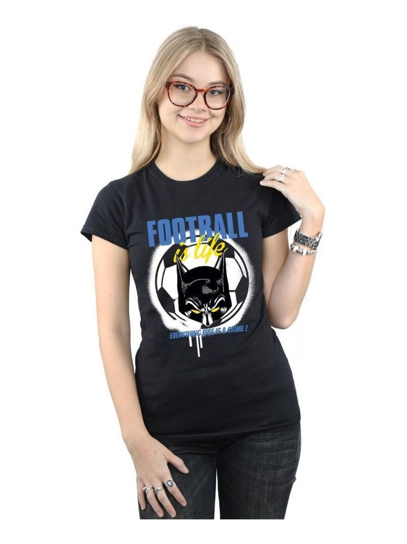 DC Comics - T-shirt FOOTBALL IS LIFE Noir - Kiabi