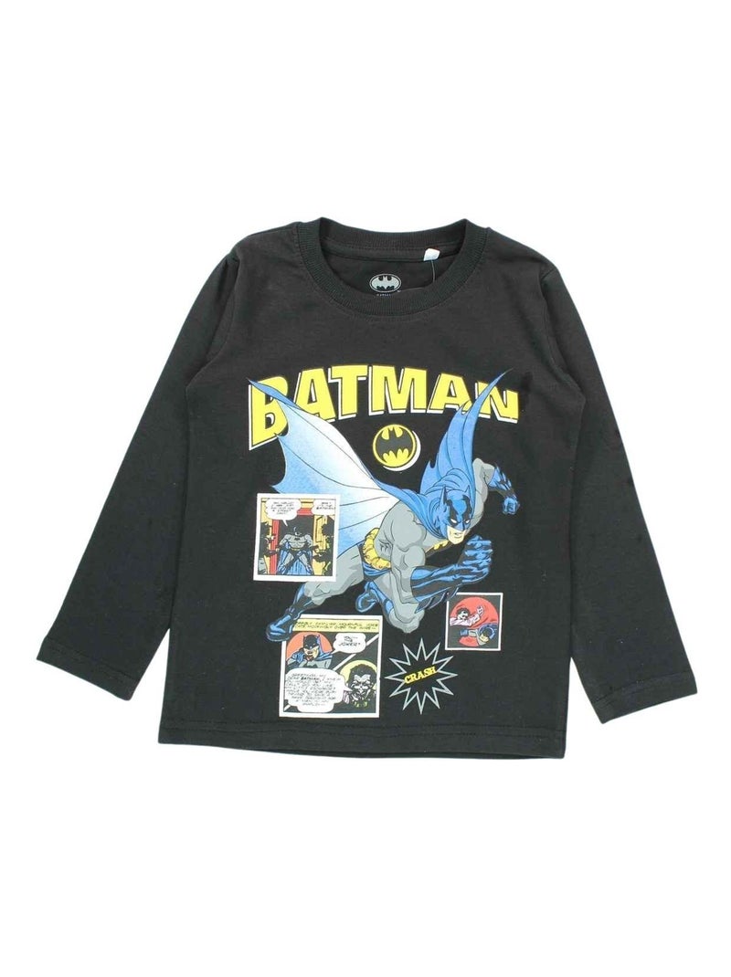 DC Comics - T-shirt garçon imprimé Batman en coton Noir - Kiabi