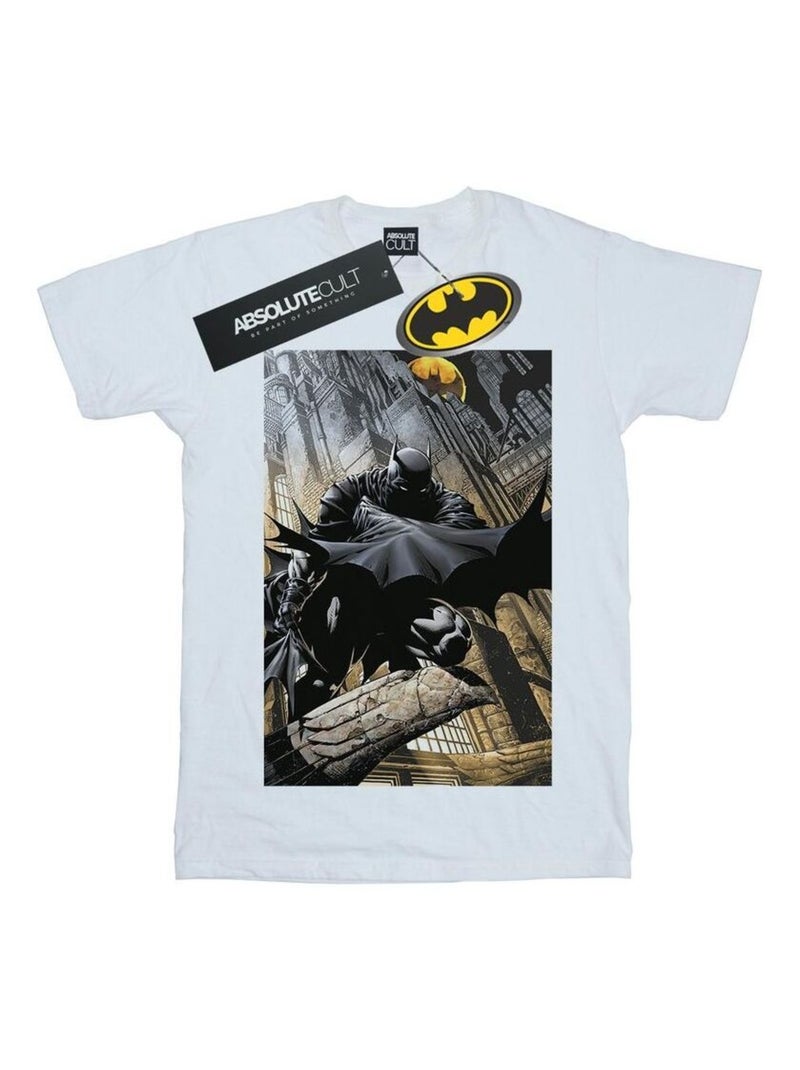 DC Comics - T-shirt GOTHAM CITY Blanc - Kiabi