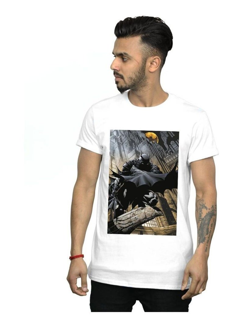 DC Comics - T-shirt GOTHAM CITY Blanc - Kiabi