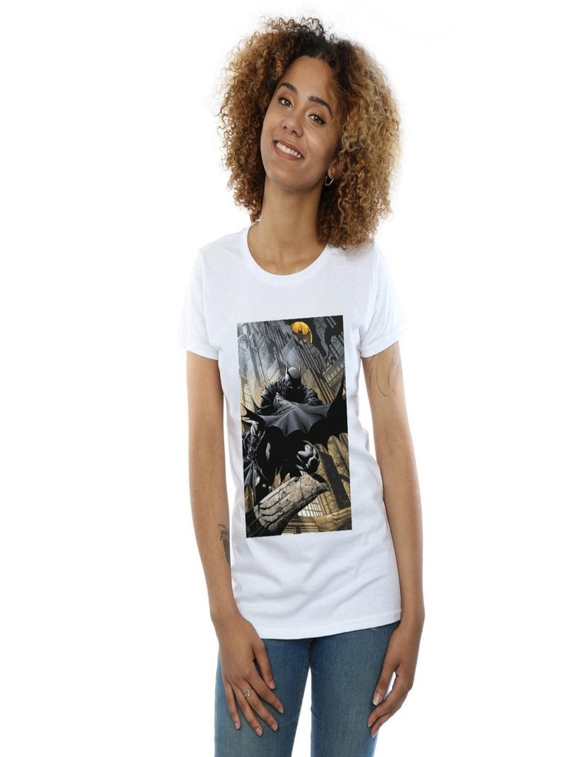 DC Comics - T-shirt GOTHAM CITY Blanc - Kiabi